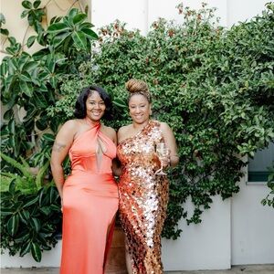 Stunning Orange and Gold Dresses